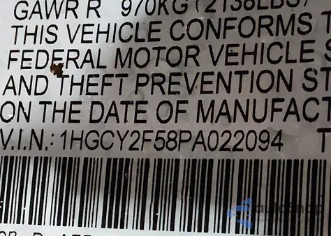 2023 Honda Accord Hybrid Sport from USA, damaged, VIN 1HGCY2F58PA022094